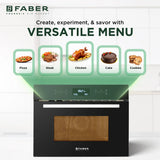 Faber 44 L Built-in Microwave Oven with 13 Auto Cook Menus, Grill & Convection - FBIMWO 44L CGS TC