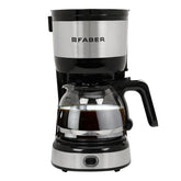 Faber Drip Coffee Machine FCM 0.6L SS BK 800W|| 4 Big Cups||Warming Plate- Keeps Coffee Warm for 30 mins