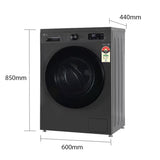 LG 7 Kg 5 Star Inverter Direct Drive Fully Automatic Front Load Washing Machine (FHB1207Z4M, Middle Black, 2025 Model)