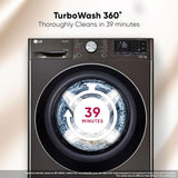 LG 11 Kg (Wash) / 7 Kg (Dry), AI Direct Drive Technology, Steam+ & Wi-Fi Front Load Fully Automatic Washer Dryer (FHD1107STB, Intelligent & Convenient Fabric Care, Wrinkle Care, Black Steel)