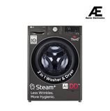 LG 11 Kg (Wash) / 7 Kg (Dry), AI Direct Drive Technology, Steam+ & Wi-Fi Front Load Fully Automatic Washer Dryer (FHD1107STB, Intelligent & Convenient Fabric Care, Wrinkle Care, Black Steel)