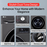 LG Smart Choice,11 Kg (Wash)/7 Kg (Dry), AI Direct Drive Technology, Steam, 6 Motion DD & Wi-Fi Front Load Fully Automatic Washer Dryer (FHD1107SWM, Intelligent & Convenient Fabric Care, Middle Black) Visit the LG Store
