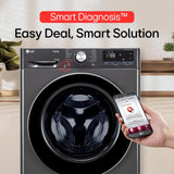 LG Smart Choice,11 Kg (Wash)/7 Kg (Dry), AI Direct Drive Technology, Steam, 6 Motion DD & Wi-Fi Front Load Fully Automatic Washer Dryer (FHD1107SWM, Intelligent & Convenient Fabric Care, Middle Black) Visit the LG Store