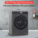 LG Smart Choice,11 Kg (Wash)/7 Kg (Dry), AI Direct Drive Technology, Steam, 6 Motion DD & Wi-Fi Front Load Fully Automatic Washer Dryer (FHD1107SWM, Intelligent & Convenient Fabric Care, Middle Black) Visit the LG Store