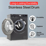LG Smart Choice,11 Kg (Wash)/7 Kg (Dry), AI Direct Drive Technology, Steam, 6 Motion DD & Wi-Fi Front Load Fully Automatic Washer Dryer (FHD1107SWM, Intelligent & Convenient Fabric Care, Middle Black) Visit the LG Store