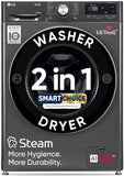 LG Smart Choice,11 Kg (Wash)/7 Kg (Dry), AI Direct Drive Technology, Steam, 6 Motion DD & Wi-Fi Front Load Fully Automatic Washer Dryer (FHD1107SWM, Intelligent & Convenient Fabric Care, Middle Black) Visit the LG Store
