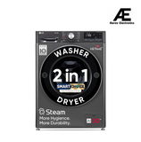 LG Smart Choice,11 Kg (Wash)/7 Kg (Dry), AI Direct Drive Technology, Steam, 6 Motion DD & Wi-Fi Front Load Fully Automatic Washer Dryer (FHD1107SWM, Intelligent & Convenient Fabric Care, Middle Black) Visit the LG Store