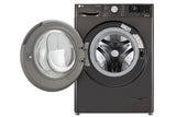 LG 12 Kg (Wash) / 7 Kg (Dry), AI Direct Drive Technology, Steam+ & Wi-Fi Front Load Fully Automatic Washer Dryer (FHD1207STB, Intelligent & Convenient Fabric Care & Turbowash 360, Platinum Black)