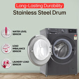LG Smart Choice, 9 Kg, 5 Star, AI Direct Drive Technology, Steam, 6 Motion DD & Wi-Fi Fully-Automatic Front Load Washing Machine (FHP1209Z5M, Intelligent & Convenient Fabric Care, Middle Black)