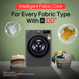 LG Smart Choice, 9 Kg, 5 Star, AI Direct Drive Technology, Steam, 6 Motion DD & Wi-Fi Fully-Automatic Front Load Washing Machine (FHP1209Z5M, Intelligent & Convenient Fabric Care, Middle Black)