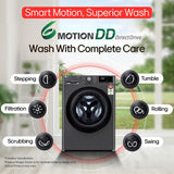 LG Smart Choice, 9 Kg, 5 Star, AI Direct Drive Technology, Steam, 6 Motion DD & Wi-Fi Fully-Automatic Front Load Washing Machine (FHP1209Z5M, Intelligent & Convenient Fabric Care, Middle Black)
