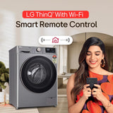 LG FHP1209Z7P 9 Kg 5 Star AI Direct Drive™ Wi-Fi Fully Automatic Front Load Washing Machine with Steam+™, Wrinkle Care, Allergy Care & Platinum