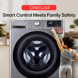 LG FHP1209Z7P 9 Kg 5 Star AI Direct Drive™ Wi-Fi Fully Automatic Front Load Washing Machine with Steam+™, Wrinkle Care, Allergy Care & Platinum