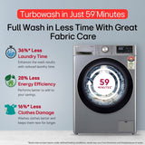 LG FHP1209Z7P 9 Kg 5 Star AI Direct Drive™ Wi-Fi Fully Automatic Front Load Washing Machine with Steam+™, Wrinkle Care, Allergy Care & Platinum