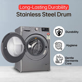 LG FHP1209Z7P 9 Kg 5 Star AI Direct Drive™ Wi-Fi Fully Automatic Front Load Washing Machine with Steam+™, Wrinkle Care, Allergy Care & Platinum