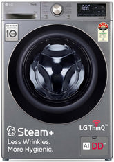 LG 9 Kg, 5 Star, AI Direct Drive Technology, Wi-Fi, Steam+ with Wrinkle Care, Fully Automatic Front-Loading Washing Machine (FHP1209Z7P, Intelligent & Convenient Fabric Care, Allergy Care, Platinum)