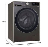 LG 11 Kg 5 Star Inverter Wi-Fi Fully-Automatic Front Load Washing Machine with In-Built Heater (FHP1411Z9B, Black VCM, AI DD Technology, 1400 RPM & Steam+)
