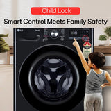 LG 12 Kg, 5 Star, AI Direct Drive Technology, Wi-Fi, Steam Fully Automatic Front-Loading Washing Machine (FHP1412Z5O, Intelligent & Convenient Fabric Care, Allergy Care, Remote Control, Onyx Black)