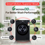 LG 12 Kg, 5 Star, AI Direct Drive Technology, Wi-Fi, Steam Fully Automatic Front-Loading Washing Machine (FHP1412Z5O, Intelligent & Convenient Fabric Care, Allergy Care, Remote Control, Onyx Black)