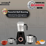 Havells Hydro Plus 1000 Watt Mixer Grinder | 3 Stainless Steel Jars | 22000 RPM Ball Bearing Motor | Hands-Free Operation
