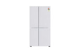 LG 650L Side by Side Refrigerator, Wi-Fi Convertible, DoorCooling+™, Premium Glass Door, Linen White Finish, 3 Star GL-B257DLW3