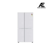 LG 650L Side by Side Refrigerator, Wi-Fi Convertible, DoorCooling+™, Premium Glass Door, Linen White Finish, 3 Star GL-B257DLW3