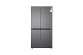 LG 650L Side-by-Side Refrigerator, Convertible, Multi-Air Flow, Smart Diagnosis™, Dazzle Steel, 3 Star,GL-B257JDS3