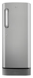LG 210L Single Door Refrigerator with Base Stand Drawer, Smart Inverter Compressor, Direct Cool, Shiny Steel, 5 Star,(GLD2256ZAPZ)