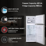LG 242 L, 2 Star, Smart Inverter Compressor, Multi Air Flow, Frost-Free Double Door Refrigerator (GL-N292DPZY, Shiny Steel, Smart Connect & Moist ‘N’ Fresh)