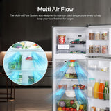 LG 242 L, 2 Star, Smart Inverter Compressor, Multi Air Flow, Frost-Free Double Door Refrigerator (GL-N292DPZY, Shiny Steel, Smart Connect & Moist ‘N’ Fresh)
