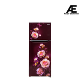 LG GL-N292DSBY 242L 2 Star Frost Free Double Door Refrigerator with Smart Inverter Compressor, Multi Air Flow, MOIST 'N' FRESH & Toughened Glass Shelves, Scarlet Bloom