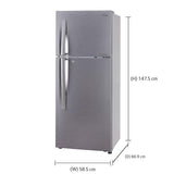 LG 260 L 2 Star Frost Free Double Door Refrigerator with Smart Inverter Compressor, Stabilizer Free Operation, Toughened Glass Shelves, Dazzle Steel – GL-N292RDSY