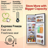 LG 288 L, 2 Star, Convertible, Smart Inverter Compressor, Frost Free Double Door Refrigerator (GL-S322SESY, Enony Sheen, Express Freeze, Auto Smart Connect & Multi Air Flow)
