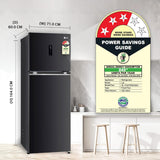 LG 322 L 3 Star Smart Inverter Wi-Fi Frost-Free Double Door Refrigerator ( GL-T342TESX, Ebony Sheen, Door Cooling+ & Convertible)