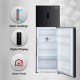 LG 322 L 3 Star Smart Inverter Wi-Fi Frost-Free Double Door Refrigerator ( GL-T342TESX, Ebony Sheen, Door Cooling+ & Convertible)