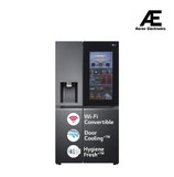 LG 630 L, Frost-Free, Inverter, Wi-Fi Convertible, InstaView Door-In-Door, Side-By-Side Refrigerator with Ice and Water Dispenser (GL-X257AMC3, Matte Black, Door Cooling+ with Hygiene Fresh+)