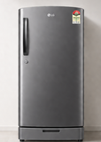 LG GLD2156ZHSM 201L 5 Star Direct Cool Single Door Refrigerator with Smart Inverter Compressor, Base Stand Drawer, Toughened Glass Shelves & Fast Ice Making
