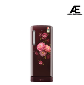 LG GLD2336ZAWS 224L 3 Star Direct Cool Single Door Refrigerator with Smart Inverter Compressor, Fast Ice Making, Base Stand Drawer & Stabilizer-Free Operation (Wine Spring)