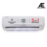 Lloyd 1 Ton 3 Star Inverter Split AC (5 in 1 Convertible, Cools Even at 52°C, Anti Corrosion Coating, Copper, Anti-Viral+PM 2.5 Filter, White with Chrome Deco Strip, GLS12I3FWSEA