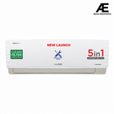 Lloyd 1 Ton 5 Star Inverter Split AC (5 in 1 Convertible, Cools Up To 52°C, Smart 4 Way Air Swing, Turbo Cool, Installation Check, 100% Copper, White, GLS12I5FWBEV)