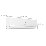 Godrej 1 Ton 3 Star Inverter Split AC (Copper, 5-in-1 convertible, Nano-Coated anti-viral filter AC 1T SIC 12TTC3-WYQ, White)