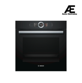 Bosch Series 8 Built-in Oven 60 x 60 cm Black with 4D Hot Air, Pyrolytic Self-Cleaning & Home Connect - HBG6764B6B