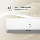 Godrej 1 Ton 3 Star Inverter Split AC with 5-In-1 Convertible Cooling, AI Powered Technology, Wi-Fi Enabled, Heavy Duty Cooling at 52°C & 5 Years Warranty (AC 1T EC HIC 12Y3TH WA, White)