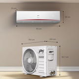 Godrej 2.5 Ton 3 Star, 5 Years Comprehensive Warranty, AI powered, 5-In-1 Convertible Cooling, 4 Way Air Swing Inverter Split AC(Copper,Heavy-Duty Cooling At 52 °C, AC 2.5T EC HIC 30K3TG RA 4, White)