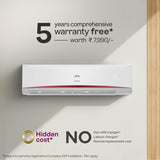 Godrej 2.5 Ton 3 Star, 5 Years Comprehensive Warranty, AI powered, 5-In-1 Convertible Cooling, 4 Way Air Swing Inverter Split AC(Copper,Heavy-Duty Cooling At 52 °C, AC 2.5T EC HIC 30K3TG RA 4, White)