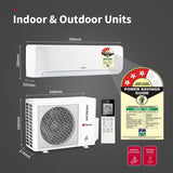 Hitachi 1 Ton Class 3 Star Long Air Throw Fixed Split AC (100% Copper, 4-Way Swing, Dust Filter, 3200FL RAS.B312PCAIBA1, White)