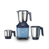 Philips HL7773/01 800-Watt Mixer Grinder with MicroGrind Technology | 3 Stainless Steel Jars (1.5L, 1L, 0.3L) | 3-Speed Control | Durable Plastic Body | Blue Colour | 2-Year Warranty
