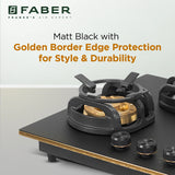 Faber 78 cm 4 Burner Built-in Gas Hob with Brass Burners, Auto Ignition & Flame Failure Device – HOB Verona IND HD784 CI FFD AI