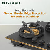 Faber 72 cm 4 Burner Built-in Gas Hob with Brass Burners, Auto Ignition & Flame Failure Device – HOB VERONA IND HD724 CI FFD AI