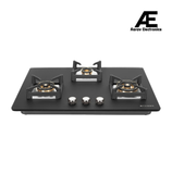 Faber 75 cm 3 Burner Built-in Gas Hob with Full Brass Burners, Auto Ignition & Flame Failure Device – HOB BELLA HT 753 BR AI FFD